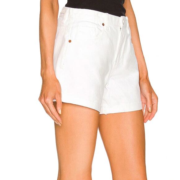 BlankNYC White Mom Cuff Denim Short Size 24 The Perry Relaxed 5 Pocket Jean NEW - Picture 2 of 9